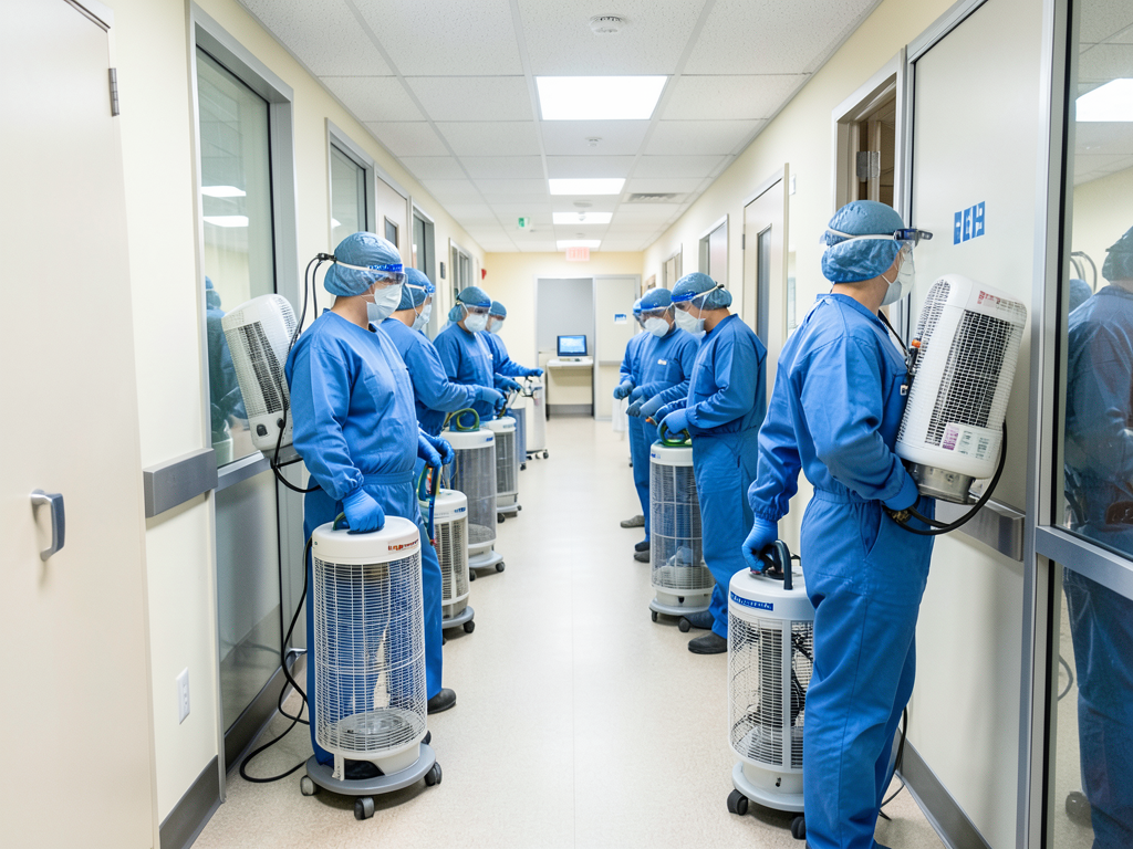 High level sanitization for medical facilities in