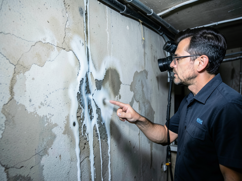 Identifying the difference between foundation seep