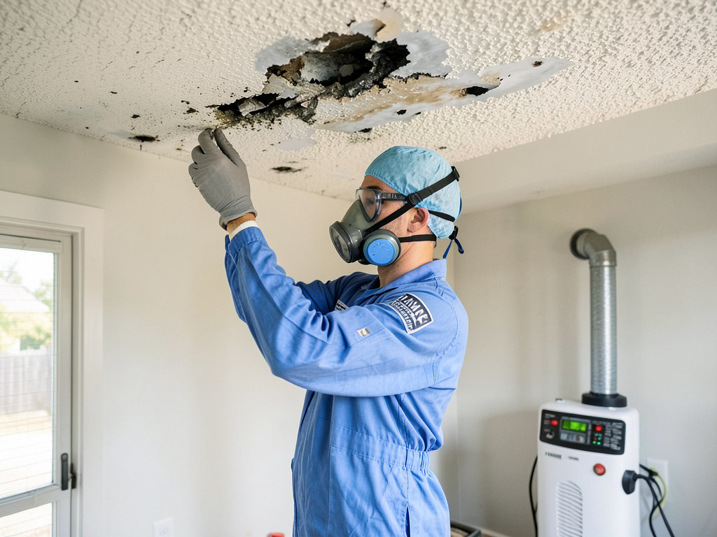 Lead paint and asbestos risks during water damage